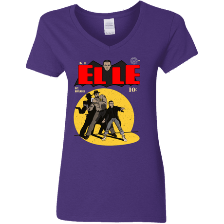 T-Shirts Purple / S Elle N11 Women's V-Neck T-Shirt