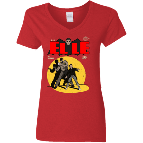 T-Shirts Red / S Elle N11 Women's V-Neck T-Shirt