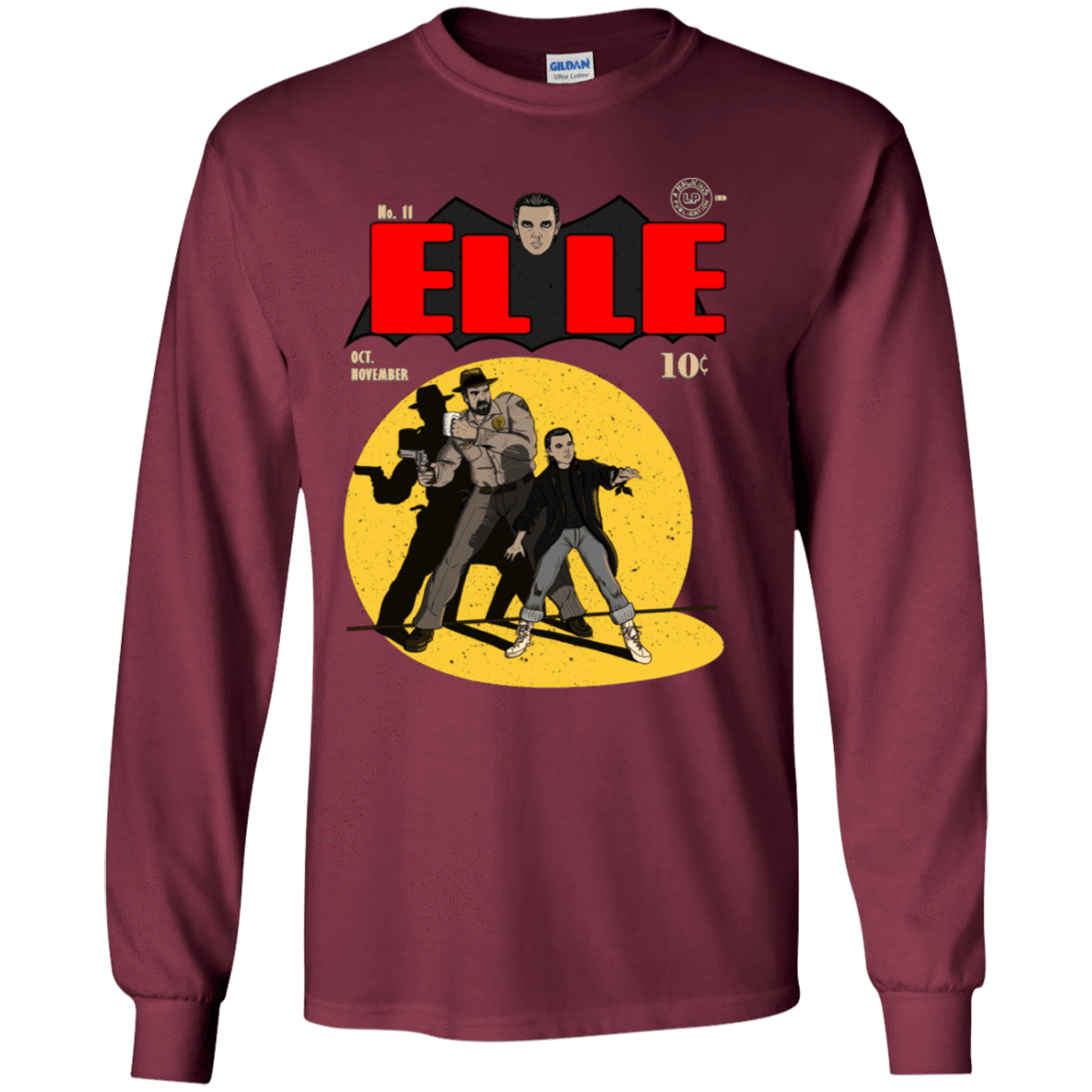 T-Shirts Maroon / YS Elle N11 Youth Long Sleeve T-Shirt