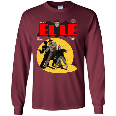 T-Shirts Maroon / YS Elle N11 Youth Long Sleeve T-Shirt