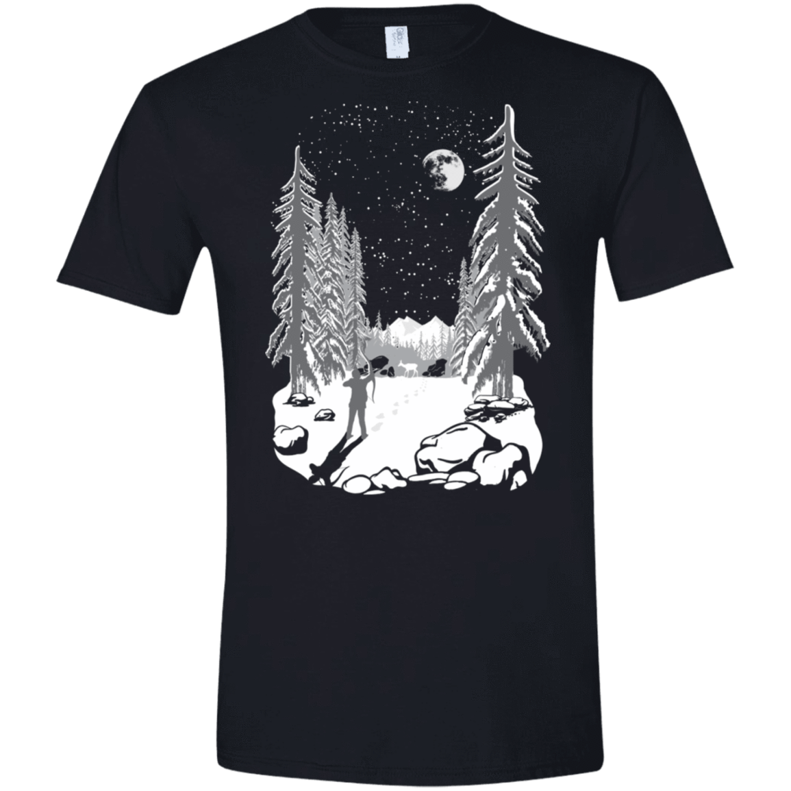 T-Shirts Black / X-Small Ellie's Hunt Men's Semi-Fitted Softstyle