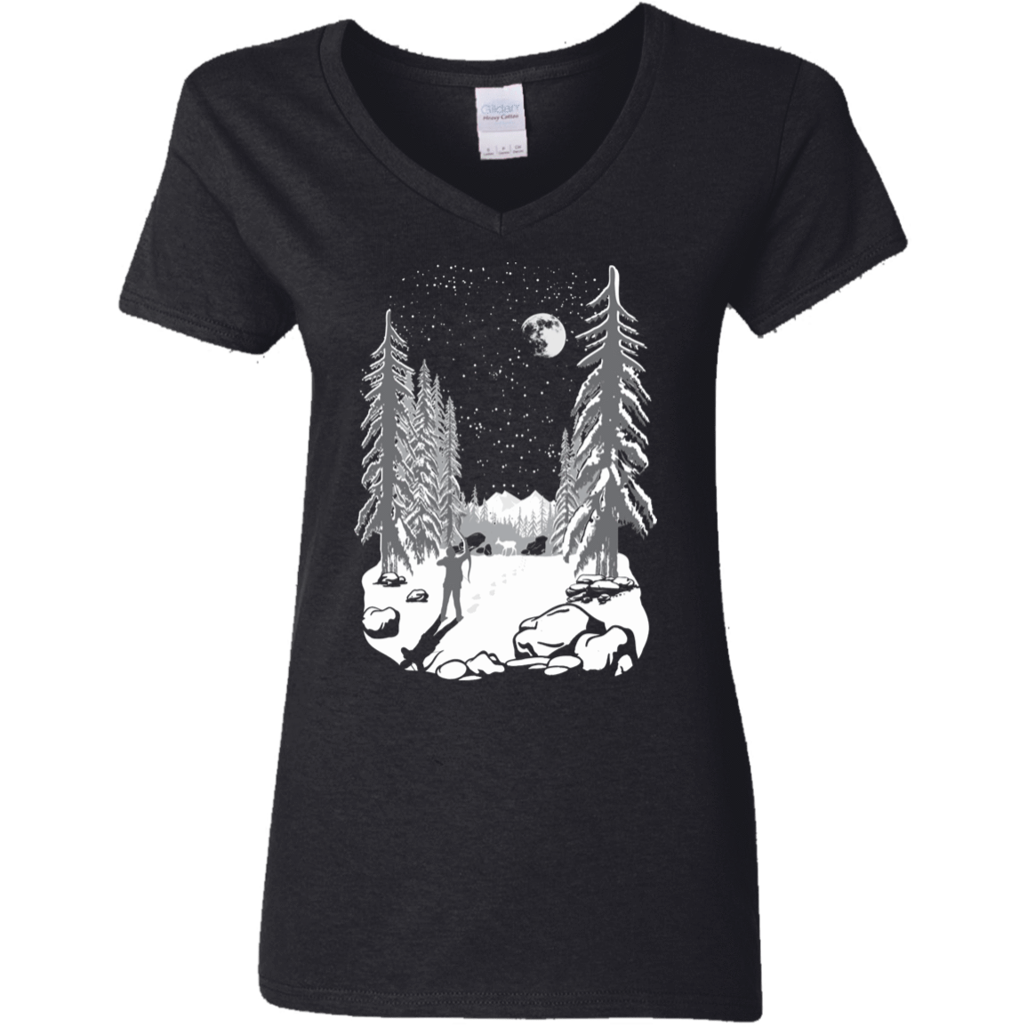 T-Shirts Black / S Ellie's Hunt Women's V-Neck T-Shirt