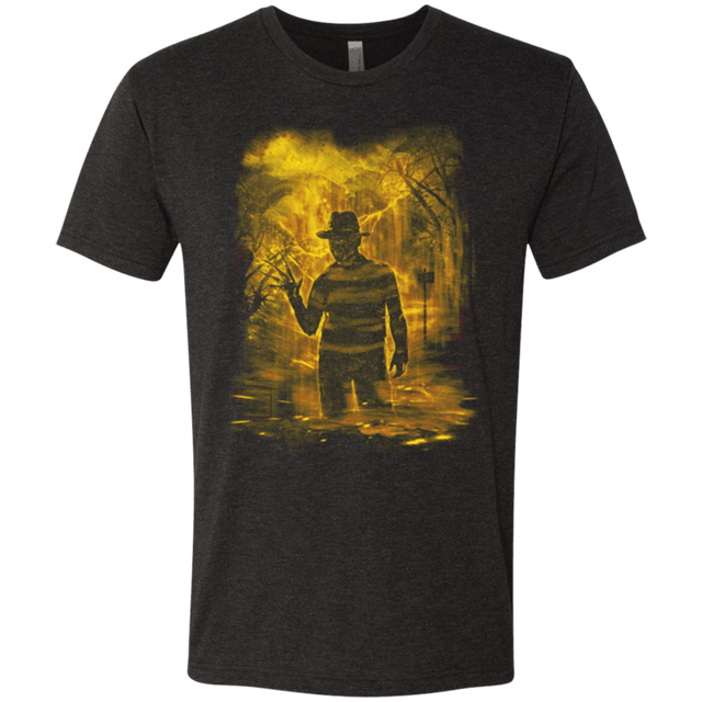 T-Shirts Vintage Black / Small Elm Street Storm Orange Men's Triblend T-Shirt