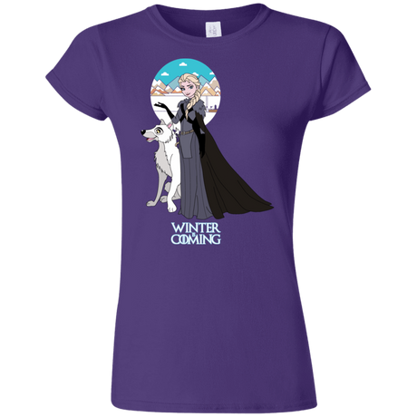 T-Shirts Purple / S Elsa is Coming Junior Slimmer-Fit T-Shirt