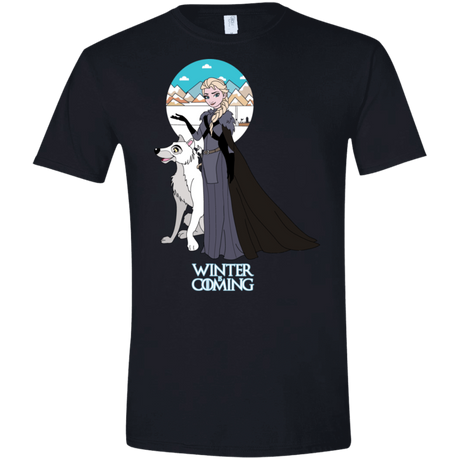 T-Shirts Black / X-Small Elsa is Coming Men's Semi-Fitted Softstyle