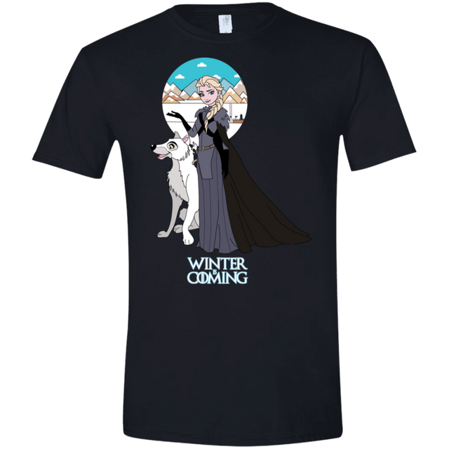 T-Shirts Black / X-Small Elsa is Coming Men's Semi-Fitted Softstyle