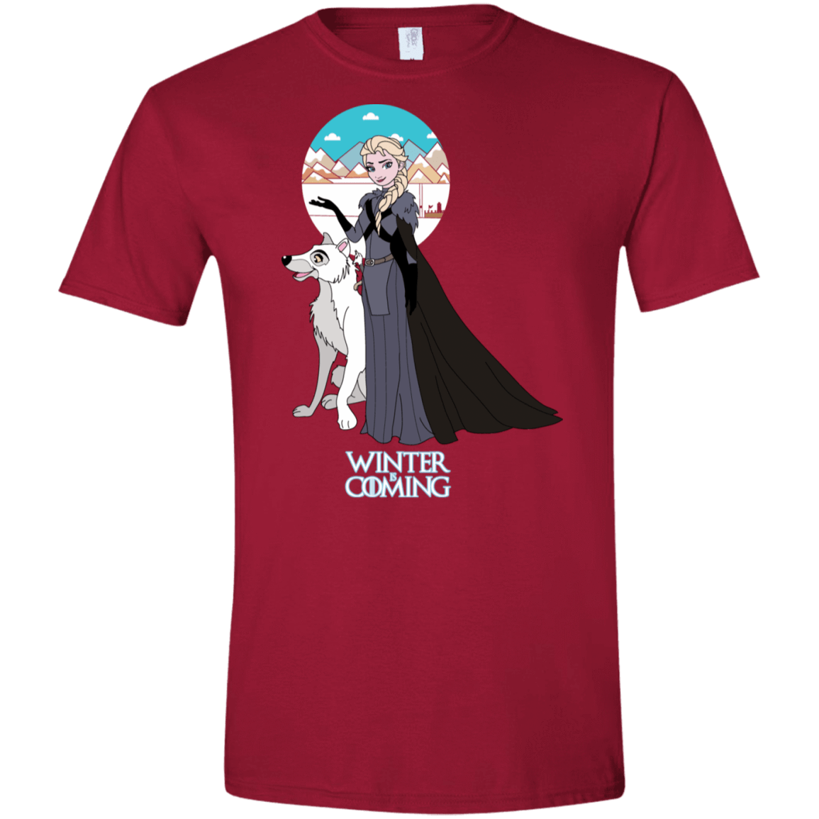 T-Shirts Cardinal Red / S Elsa is Coming Men's Semi-Fitted Softstyle