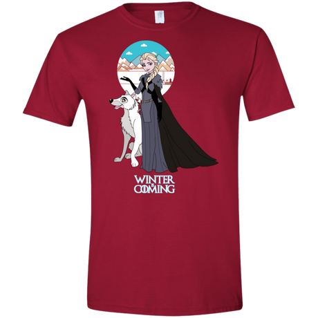 T-Shirts Cardinal Red / S Elsa is Coming Men's Semi-Fitted Softstyle
