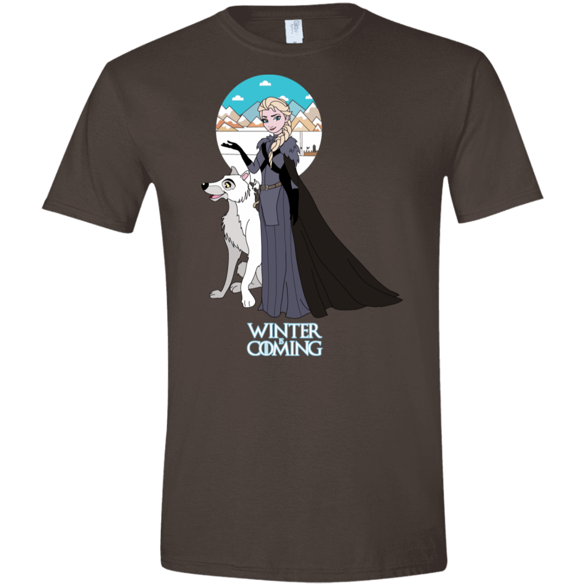 T-Shirts Dark Chocolate / S Elsa is Coming Men's Semi-Fitted Softstyle