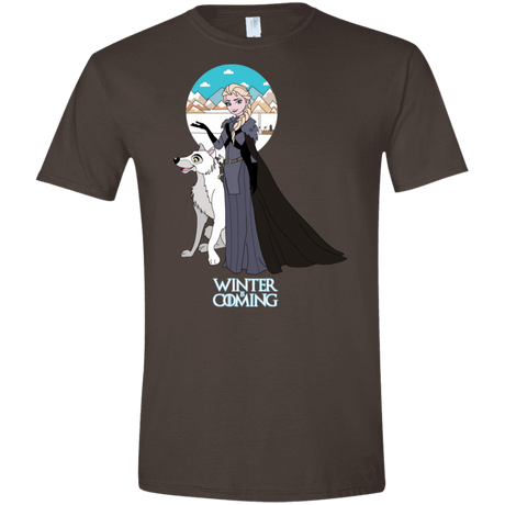 T-Shirts Dark Chocolate / S Elsa is Coming Men's Semi-Fitted Softstyle