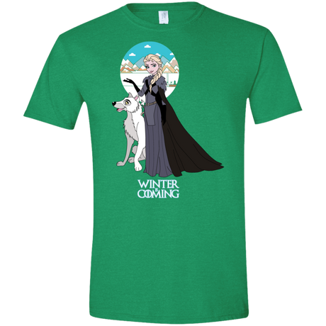 T-Shirts Heather Irish Green / S Elsa is Coming Men's Semi-Fitted Softstyle