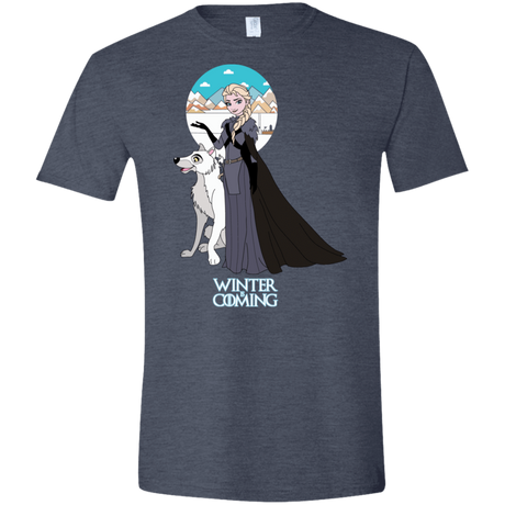 T-Shirts Heather Navy / S Elsa is Coming Men's Semi-Fitted Softstyle