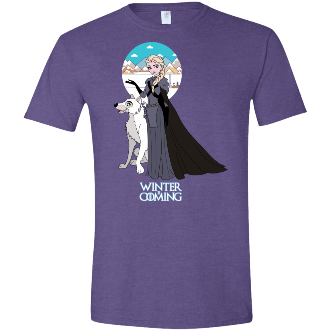 T-Shirts Heather Purple / S Elsa is Coming Men's Semi-Fitted Softstyle