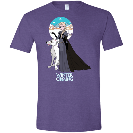 T-Shirts Heather Purple / S Elsa is Coming Men's Semi-Fitted Softstyle