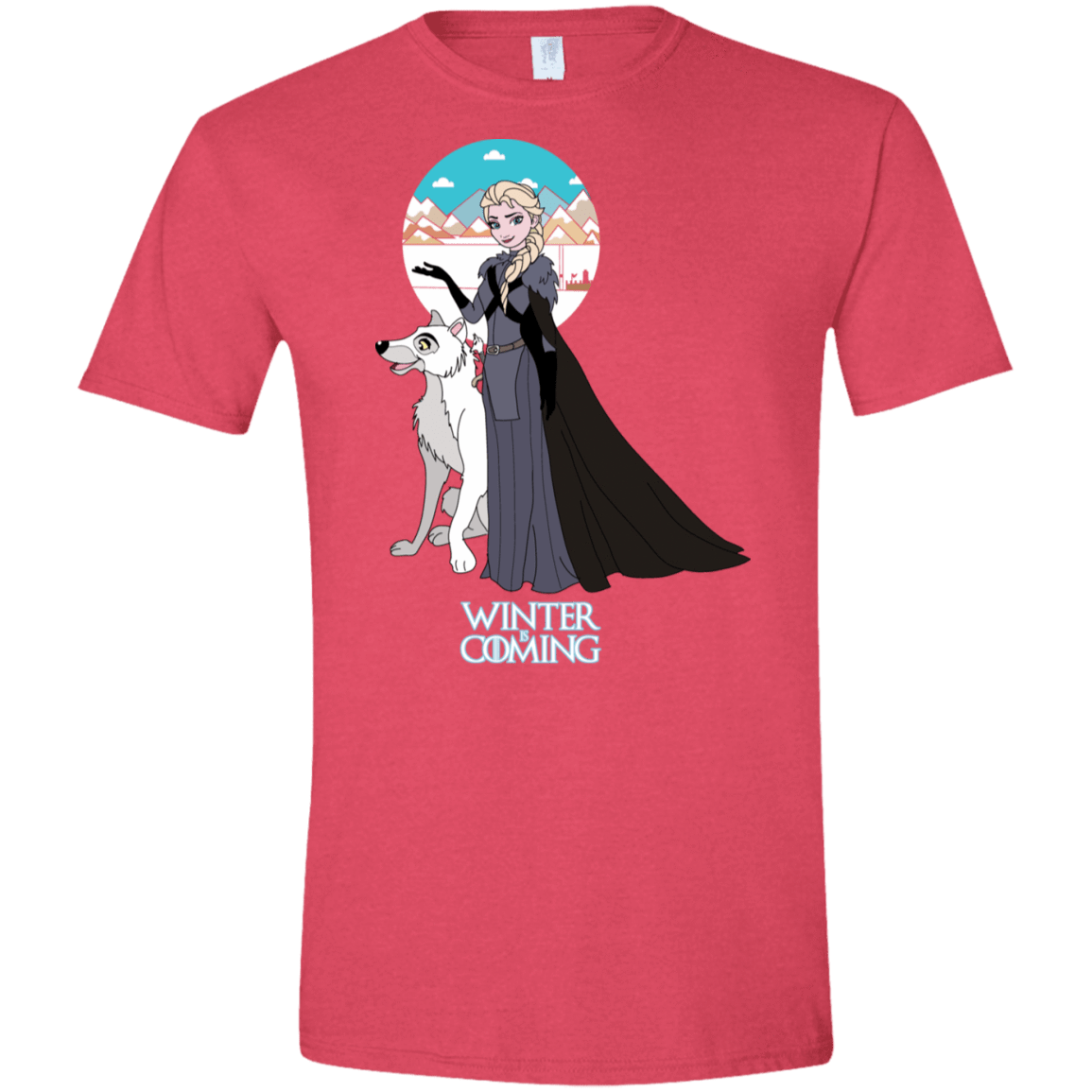 T-Shirts Heather Red / S Elsa is Coming Men's Semi-Fitted Softstyle