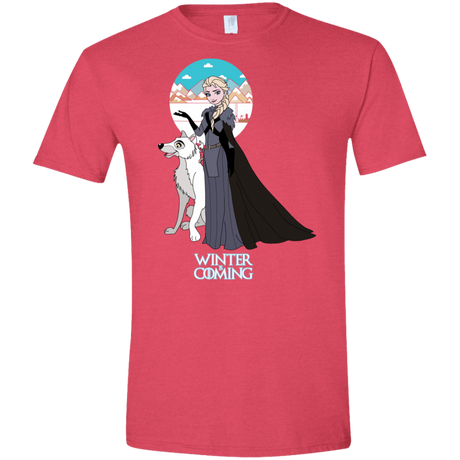T-Shirts Heather Red / S Elsa is Coming Men's Semi-Fitted Softstyle
