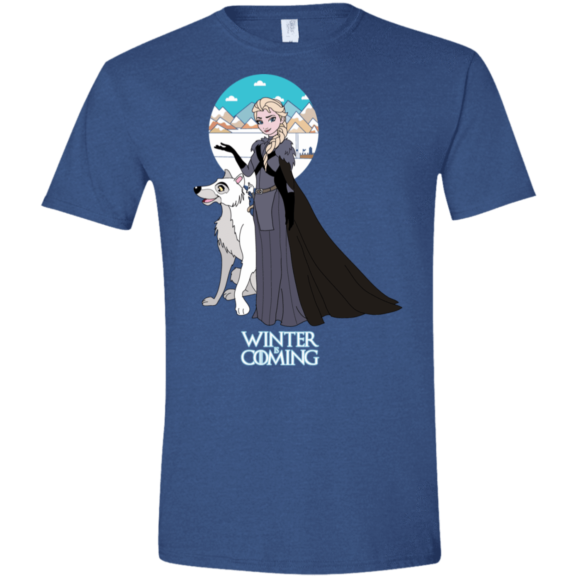 T-Shirts Heather Royal / X-Small Elsa is Coming Men's Semi-Fitted Softstyle