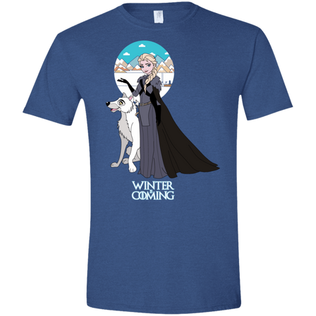 T-Shirts Heather Royal / X-Small Elsa is Coming Men's Semi-Fitted Softstyle