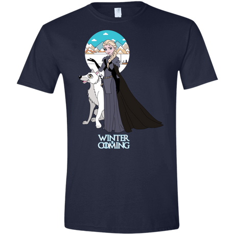T-Shirts Navy / X-Small Elsa is Coming Men's Semi-Fitted Softstyle