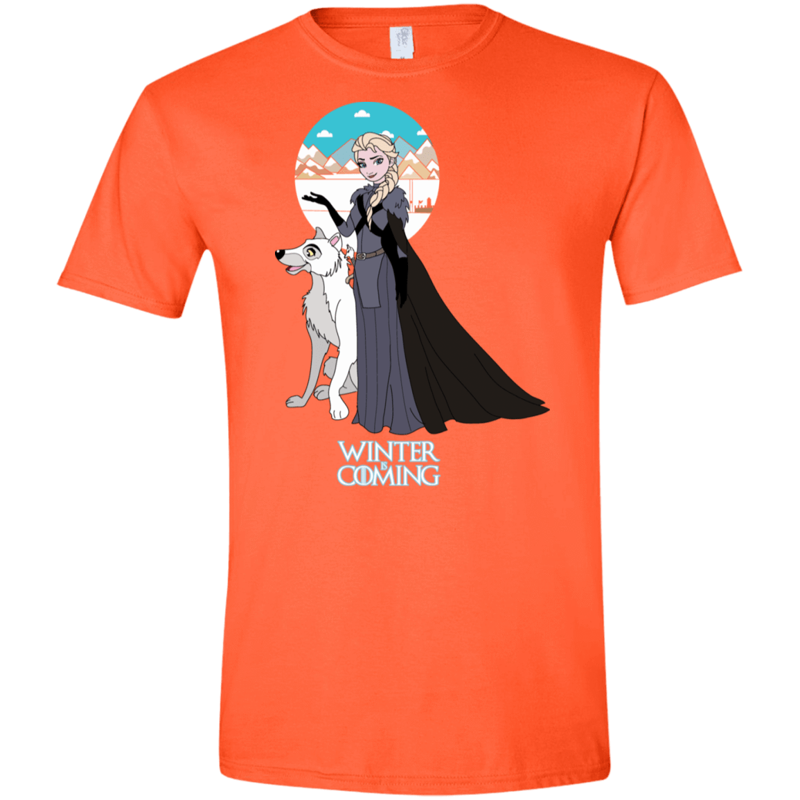 T-Shirts Orange / S Elsa is Coming Men's Semi-Fitted Softstyle