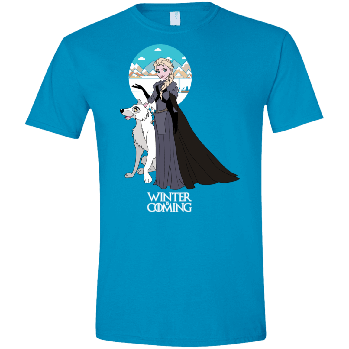 T-Shirts Sapphire / S Elsa is Coming Men's Semi-Fitted Softstyle