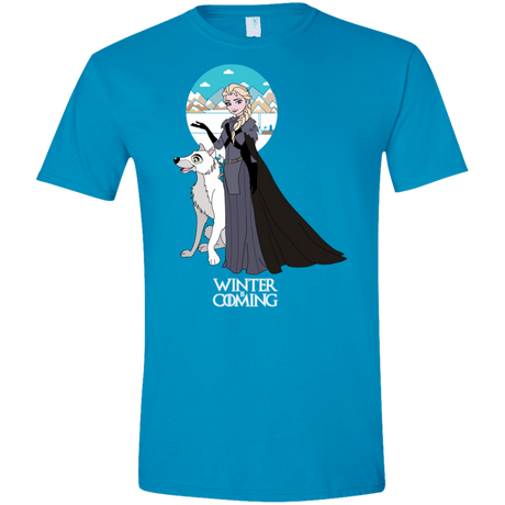 T-Shirts Sapphire / S Elsa is Coming Men's Semi-Fitted Softstyle
