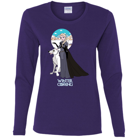 T-Shirts Purple / S Elsa is Coming Women's Long Sleeve T-Shirt