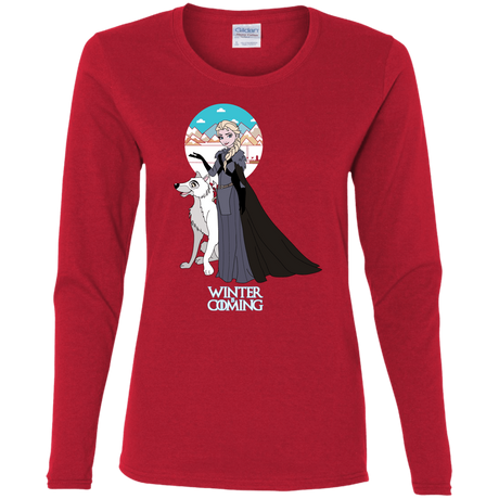 T-Shirts Red / S Elsa is Coming Women's Long Sleeve T-Shirt