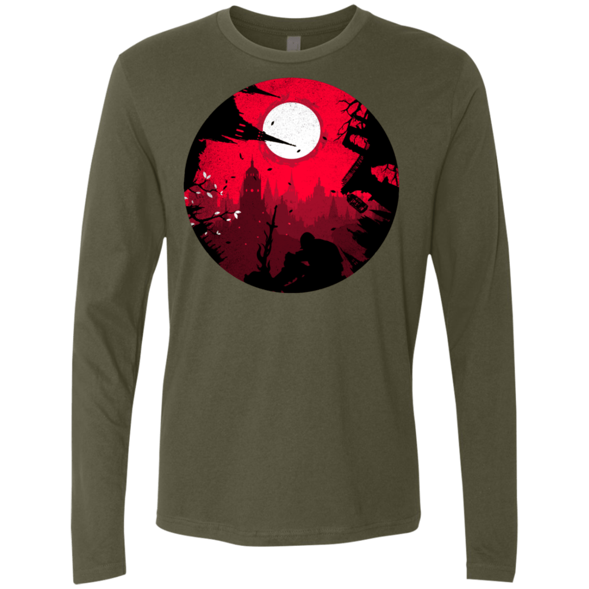 T-Shirts Military Green / S Embrace the Darkness Men's Premium Long Sleeve