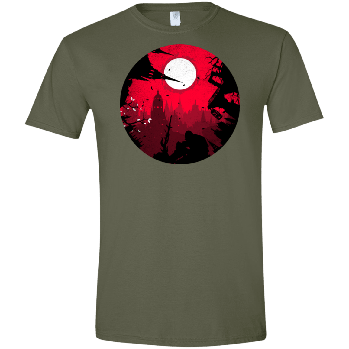 T-Shirts Military Green / S Embrace the Darkness Men's Semi-Fitted Softstyle