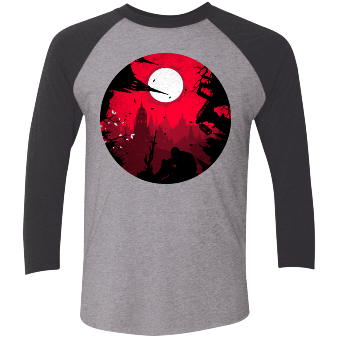 T-Shirts Premium Heather/Vintage Black / X-Small Embrace the Darkness Men's Triblend 3/4 Sleeve