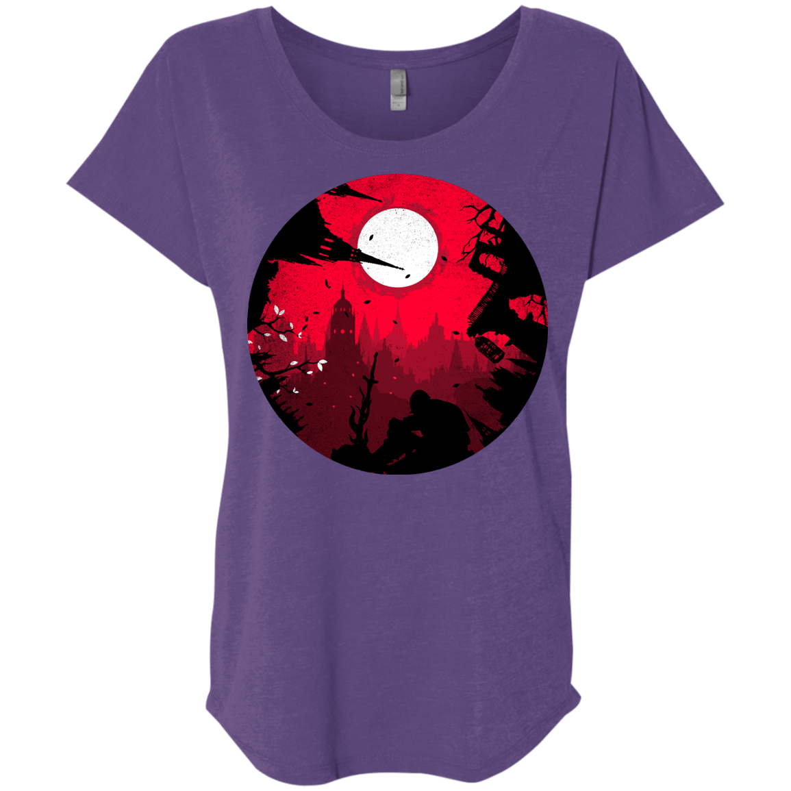 T-Shirts Purple Rush / X-Small Embrace the Darkness Triblend Dolman Sleeve