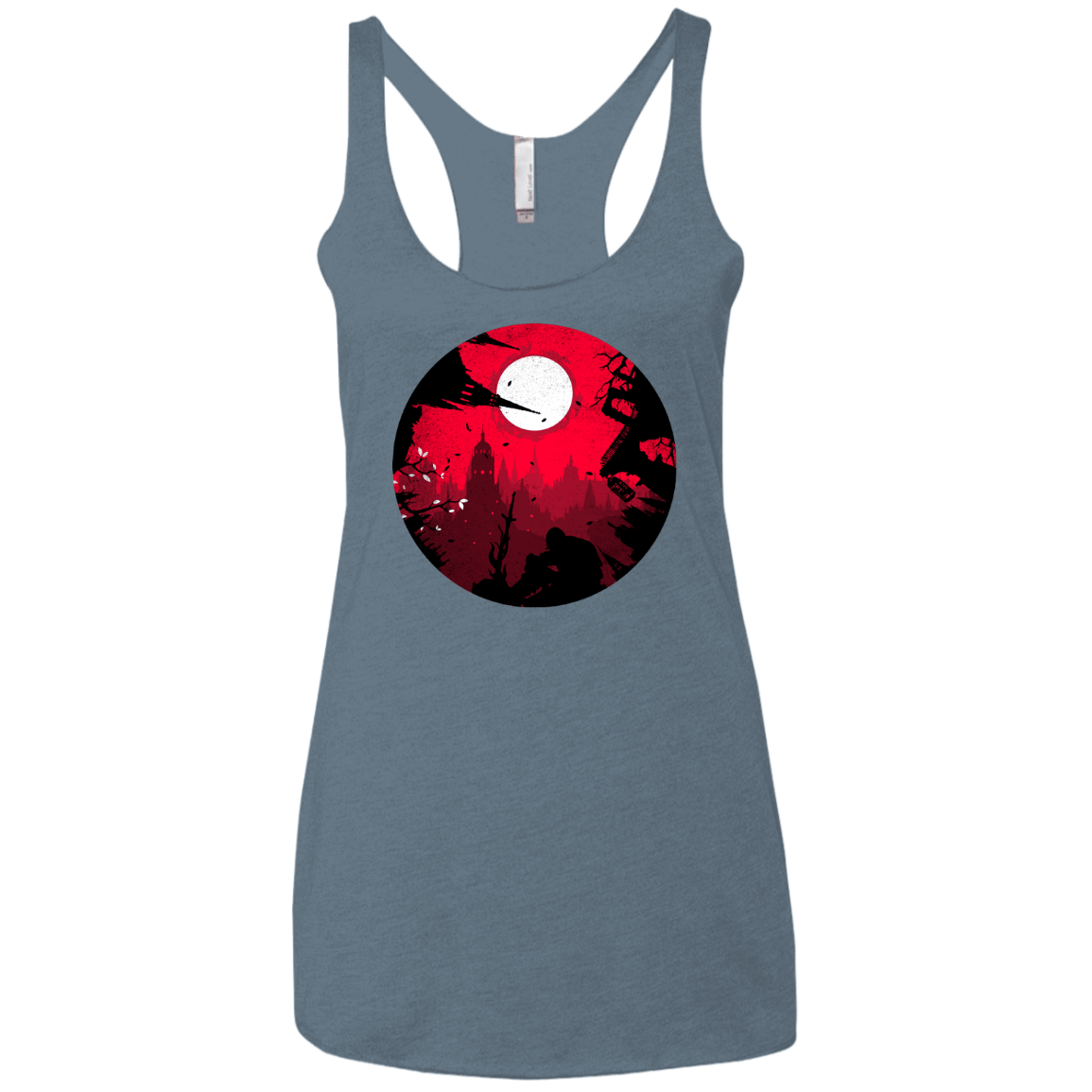 T-Shirts Indigo / X-Small Embrace the Darkness Women's Triblend Racerback Tank