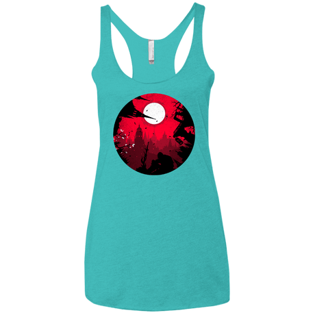 T-Shirts Tahiti Blue / X-Small Embrace the Darkness Women's Triblend Racerback Tank