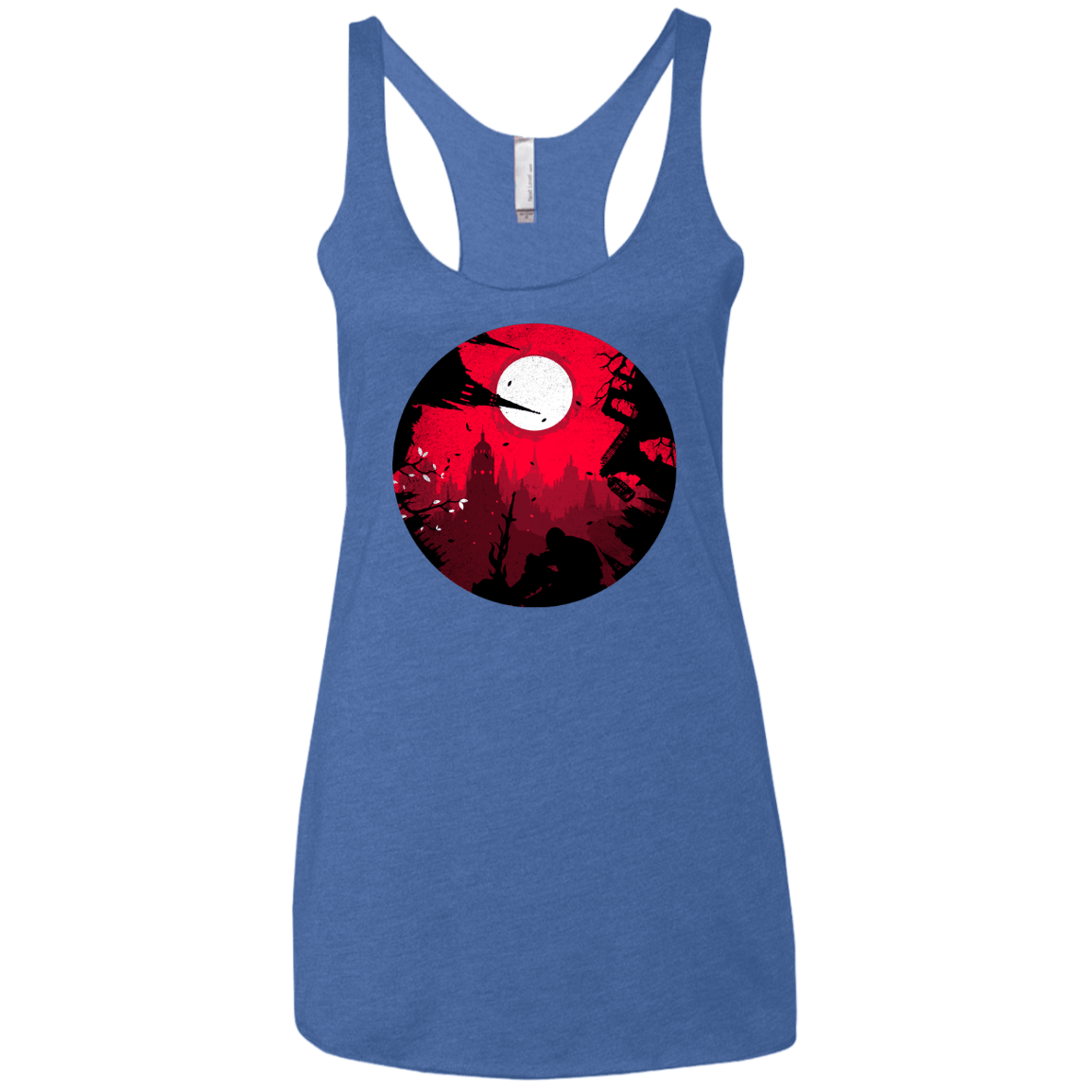 T-Shirts Vintage Royal / X-Small Embrace the Darkness Women's Triblend Racerback Tank