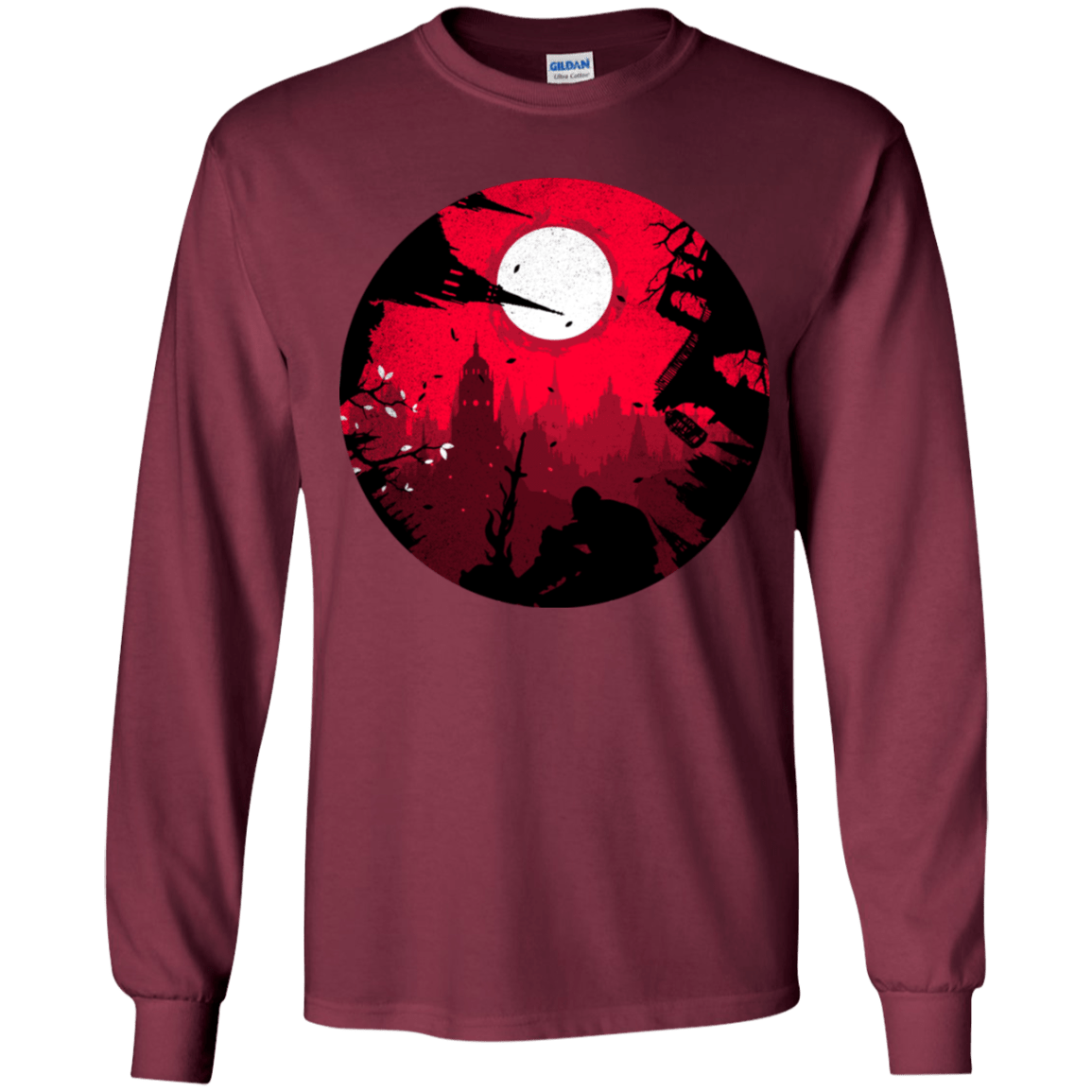 T-Shirts Maroon / YS Embrace the Darkness Youth Long Sleeve T-Shirt
