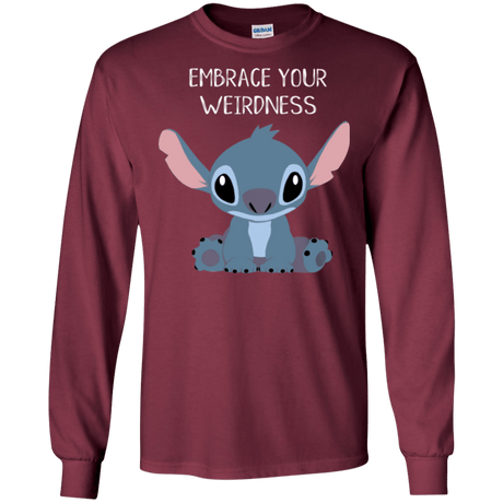 T-Shirts Maroon / S Embrace your weirdness Men's Long Sleeve T-Shirt