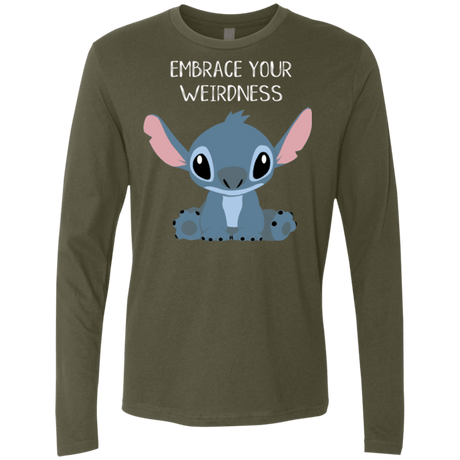 T-Shirts Military Green / S Embrace your weirdness Men's Premium Long Sleeve