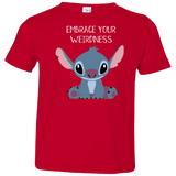 T-Shirts Red / 2T Embrace your weirdness Toddler Premium T-Shirt