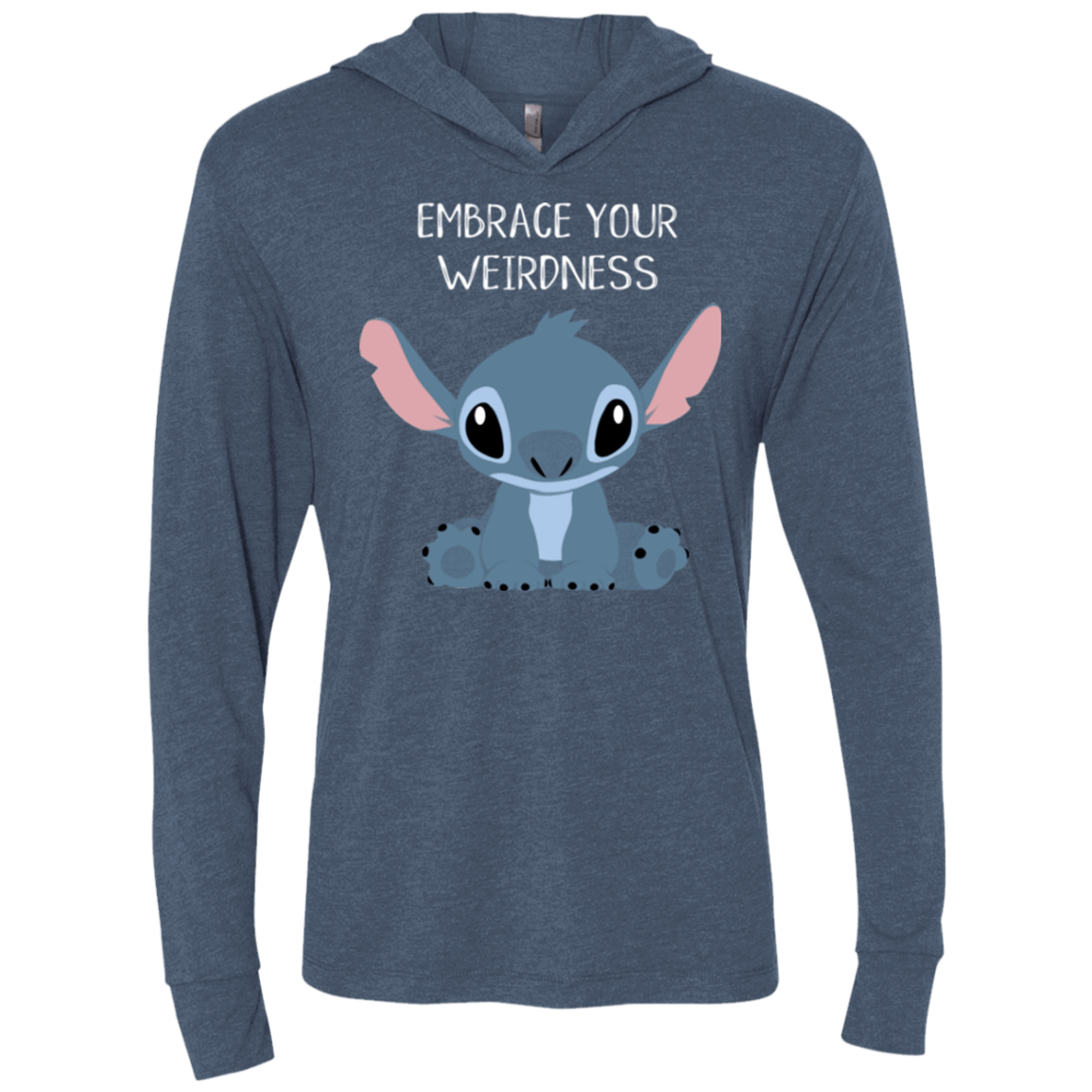 T-Shirts Indigo / X-Small Embrace your weirdness Triblend Long Sleeve Hoodie Tee