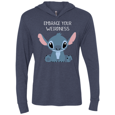 T-Shirts Vintage Navy / X-Small Embrace your weirdness Triblend Long Sleeve Hoodie Tee