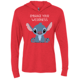 T-Shirts Vintage Red / X-Small Embrace your weirdness Triblend Long Sleeve Hoodie Tee