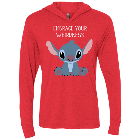 T-Shirts Vintage Red / X-Small Embrace your weirdness Triblend Long Sleeve Hoodie Tee