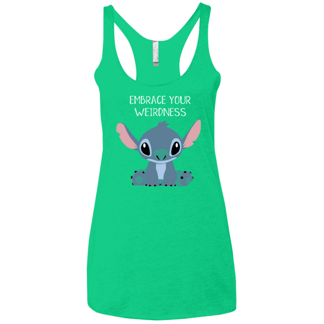 T-Shirts Envy / X-Small Embrace your weirdness Women's Triblend Racerback Tank