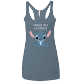 T-Shirts Indigo / X-Small Embrace your weirdness Women's Triblend Racerback Tank
