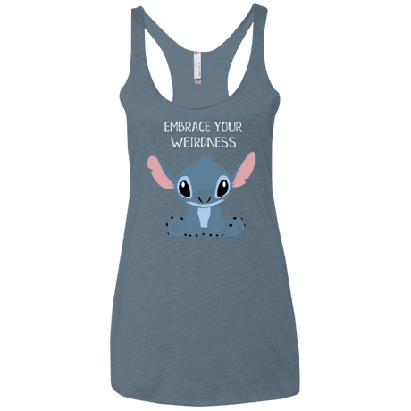 T-Shirts Indigo / X-Small Embrace your weirdness Women's Triblend Racerback Tank