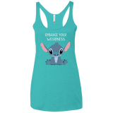 T-Shirts Tahiti Blue / X-Small Embrace your weirdness Women's Triblend Racerback Tank