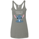 T-Shirts Venetian Grey / X-Small Embrace your weirdness Women's Triblend Racerback Tank