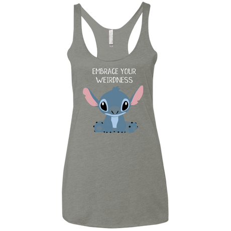 T-Shirts Venetian Grey / X-Small Embrace your weirdness Women's Triblend Racerback Tank