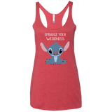 T-Shirts Vintage Red / X-Small Embrace your weirdness Women's Triblend Racerback Tank